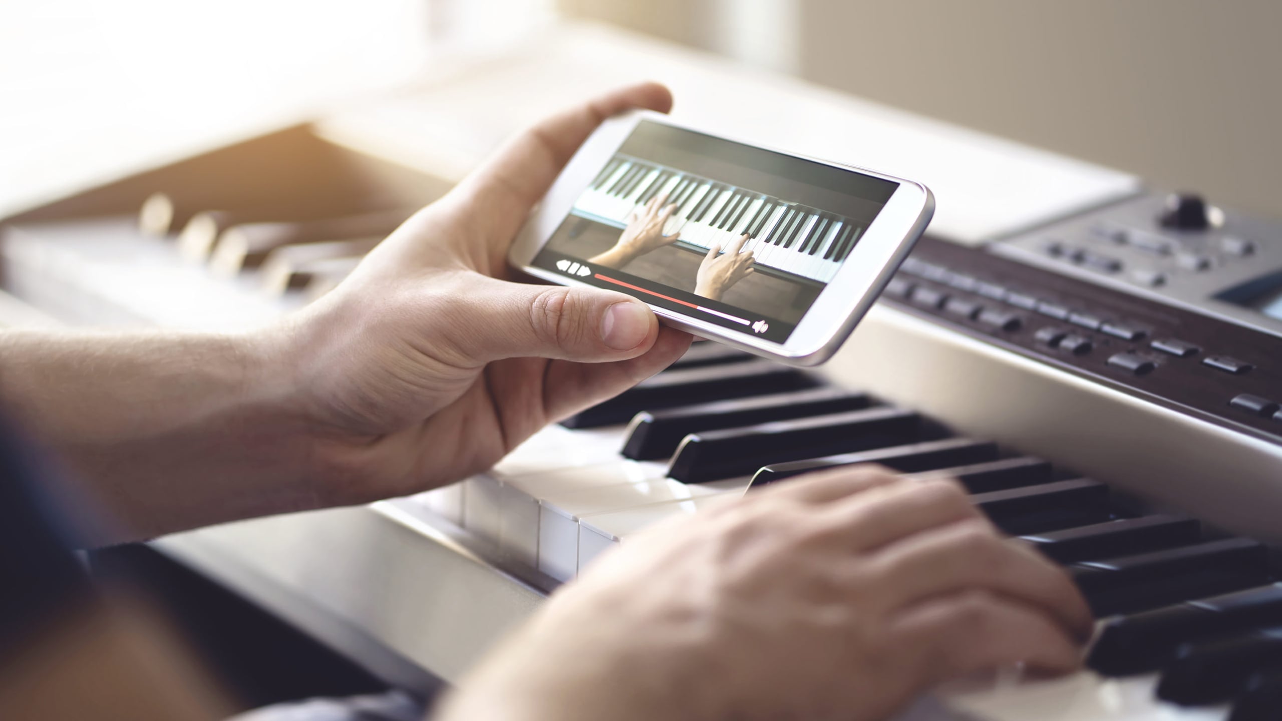 learning to paly keyboard